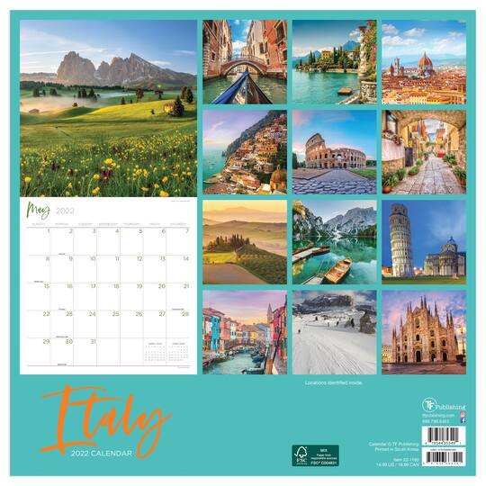 2022 Italy Wall Calendar Michaels 2022 Wall Calendar Of Piedmont Italy